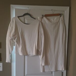 Taylor Cream Skirt Set for Women